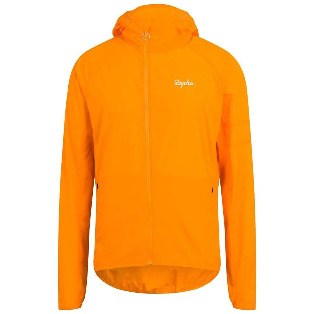 Rapha Mens Bright outlet Orange Hooded Lightweight Cycling Commuter Jacket Medium