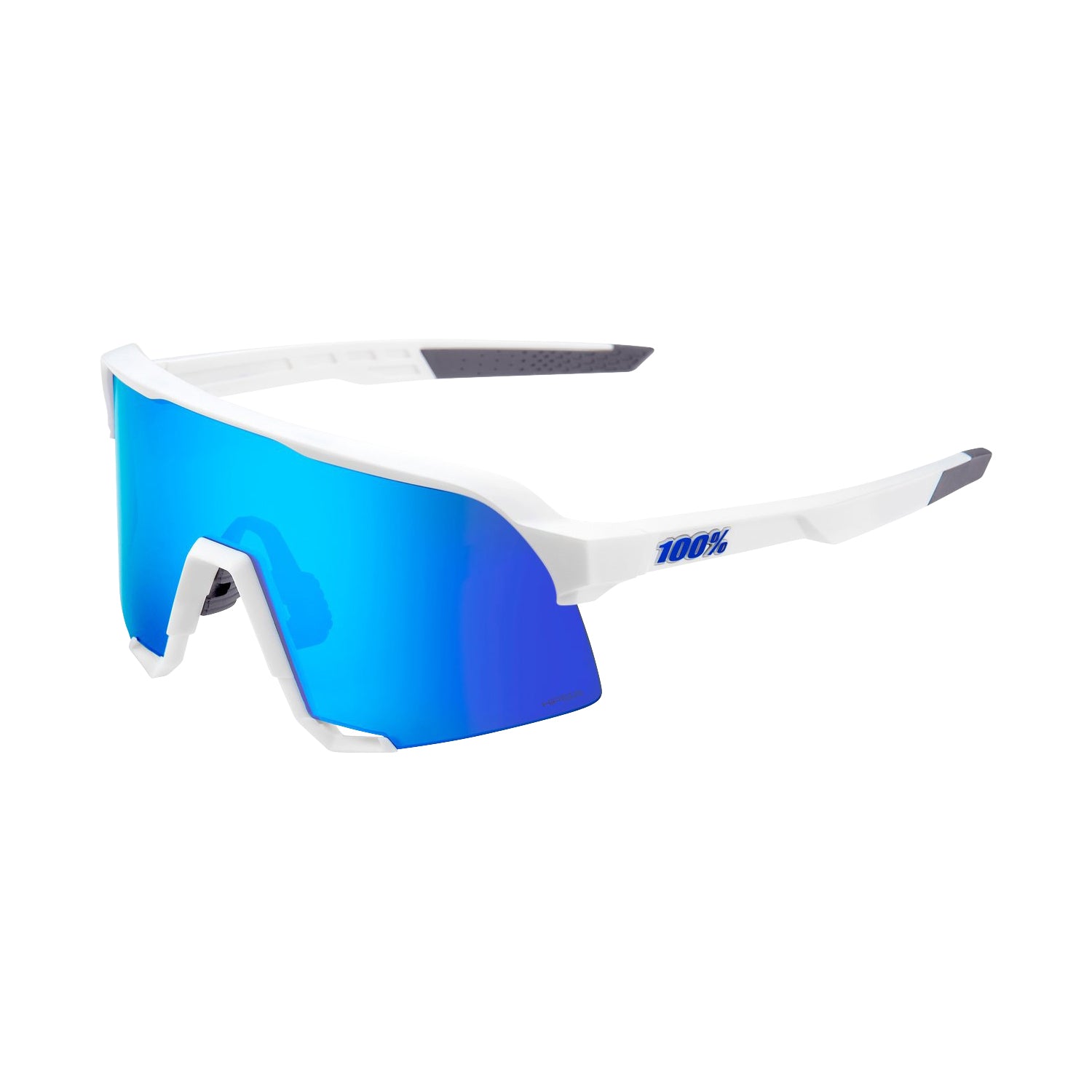 RIDE 100% Eyewear S3 - Matte White Hiper Blue Multilayer Mirror ...