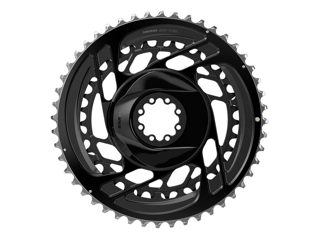 SRAM Force D2 2X 4835t 12 S Direct Mount Double Deck Chainrings - Black-Chainrings-710845887406