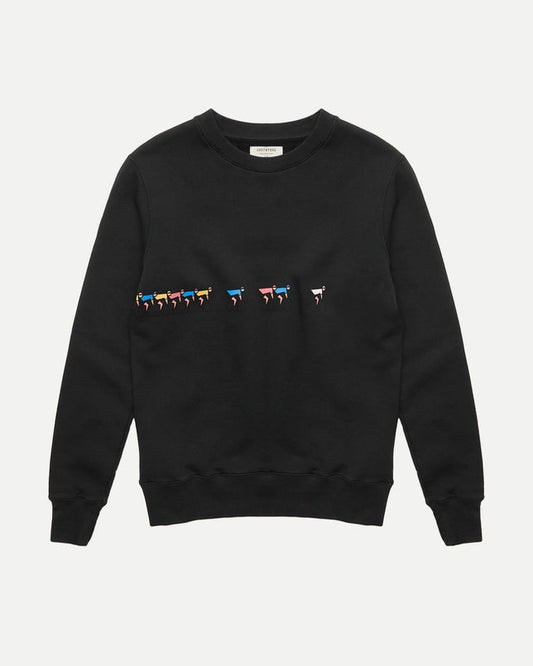 ERSTWHILE Sweatshirt Tête de la Course - Faded Black-Sweatshirts-7423406552578