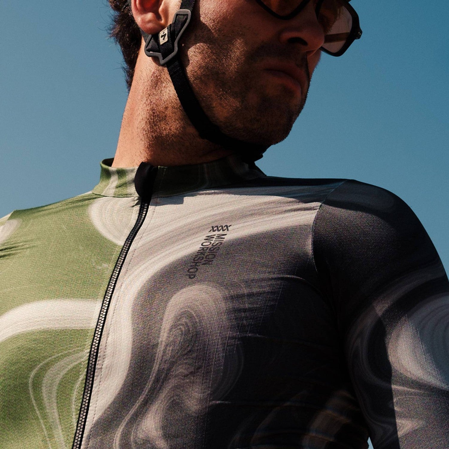 MISSION WORKSHOP Pro Jersey Flow - Gray/Olive-Jerseys-