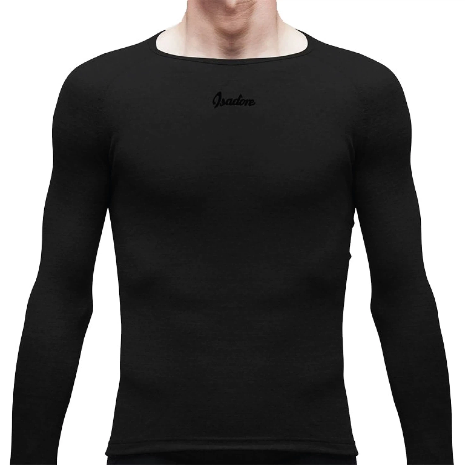 ISADORE Merino Long Sleeve Baselayer - Black-Baselayers-