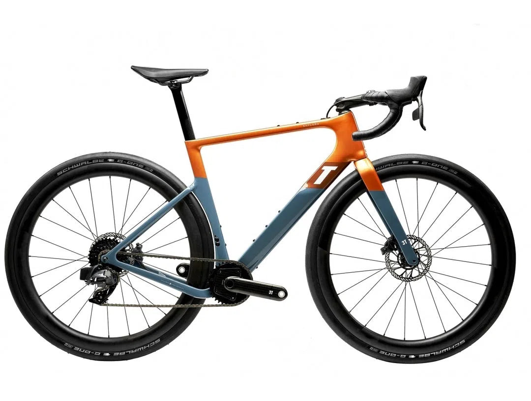 3T Exploro Race Complete Bike Gravel Sram Force AXS 1x - Orange / Grey-Complete Gravel Bikes-