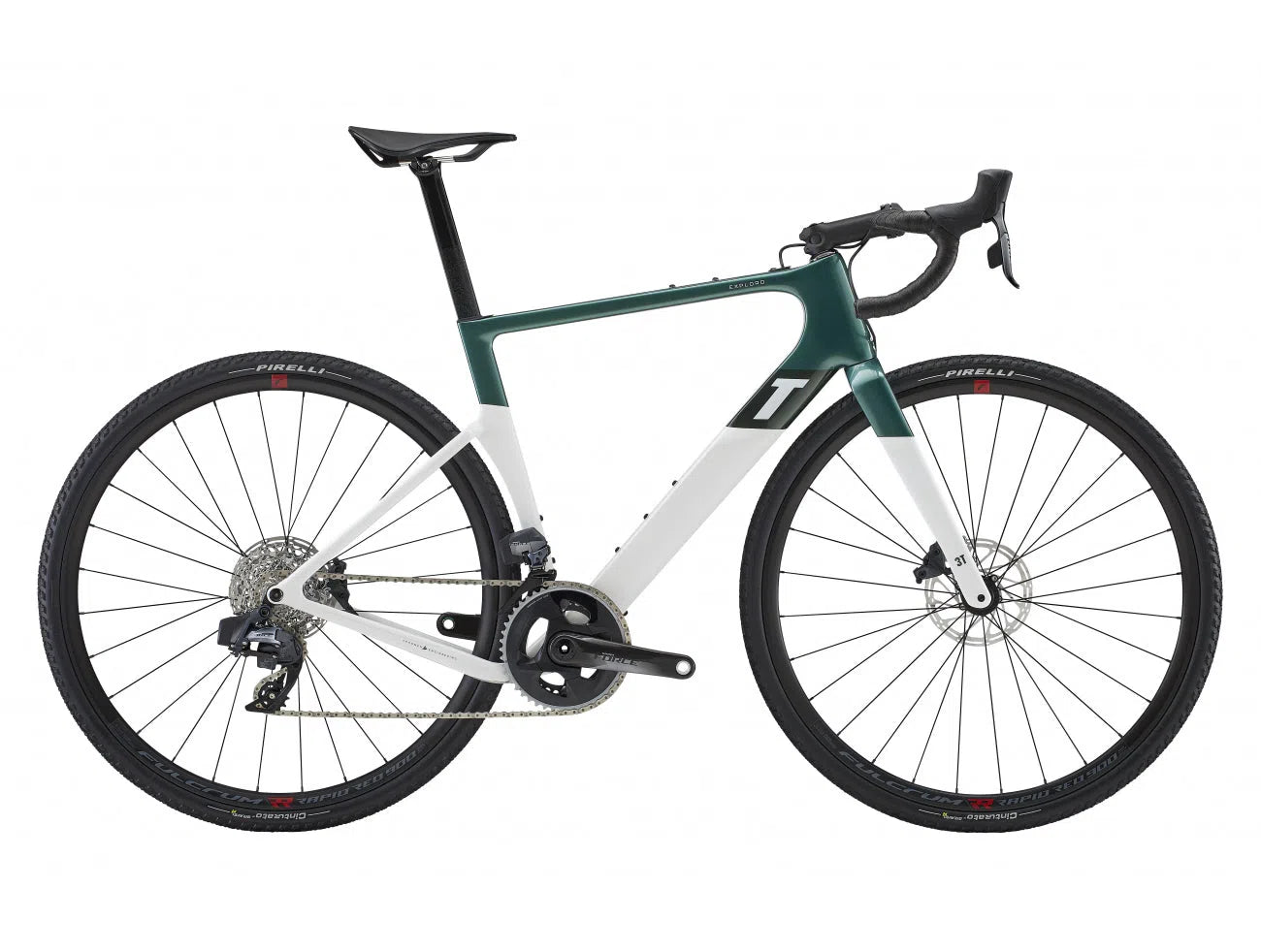 3T Exploro Race Complete Bike Gravel Sram Force AXS 2x - Emerald/White-Complete Gravel Bikes-