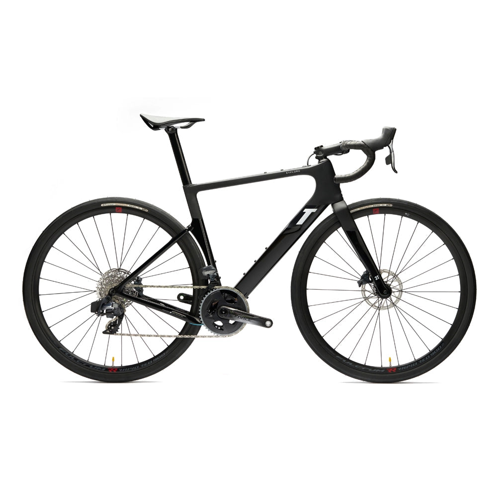 3T Exploro Race Max Complete Bike Gravel Sram Force AXS 2x12 - Black-Complete Gravel Bikes-