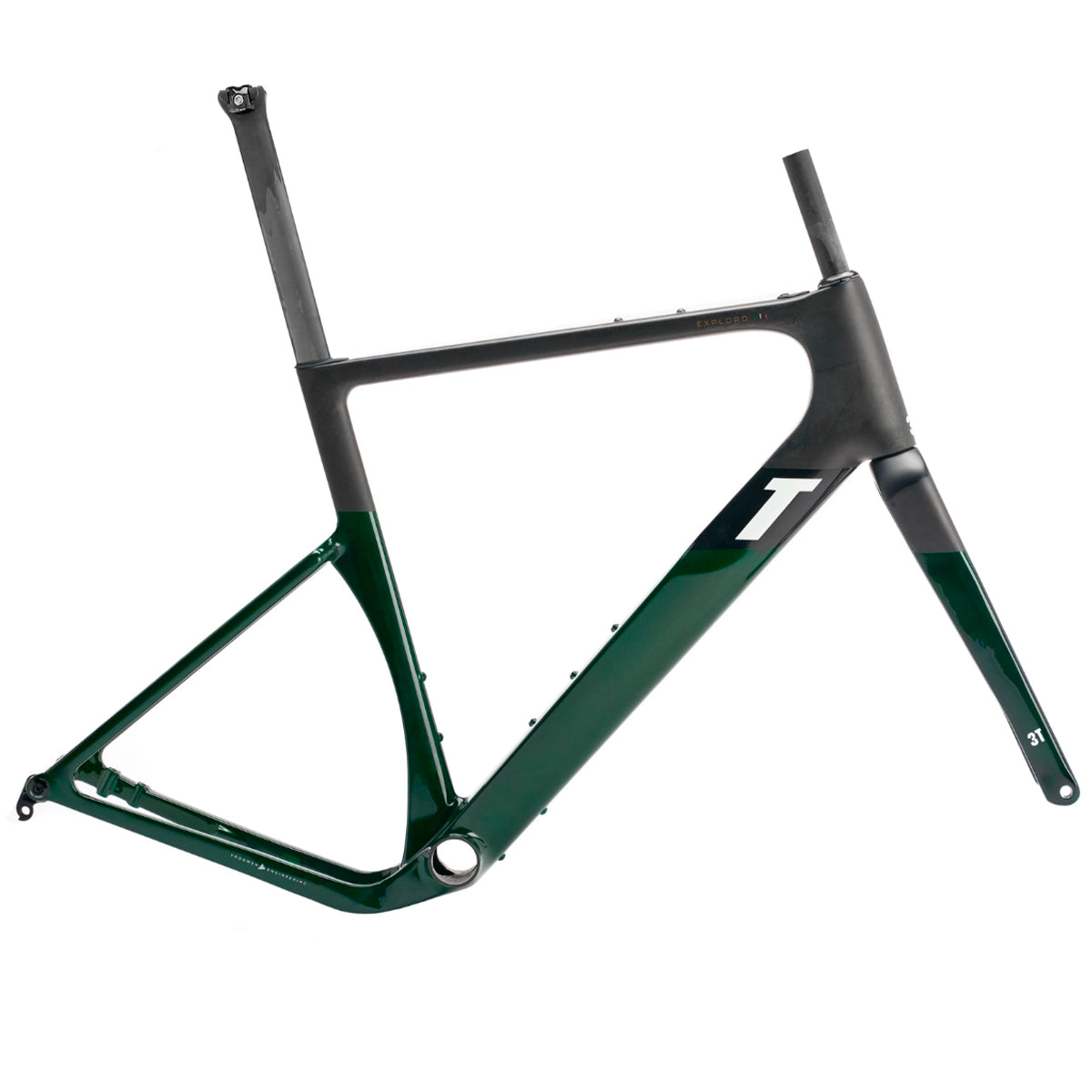 3T Exploro Racemax Italia Gravel Frameset - Green-Framesets-