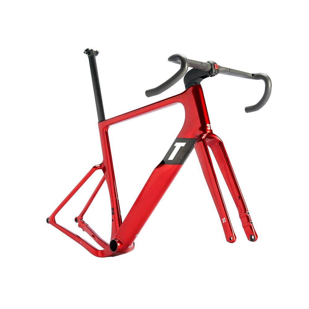 3T Exploro Racemax Italia Integrale Gravel Frameset - Rosso-Framesets-