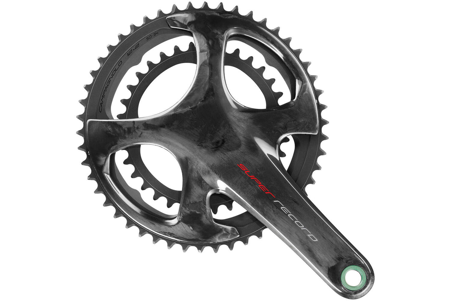 CAMPAGNOLO Super Record Crankset 12SP 172.5MM 50/34 - Black Carbon-Cranksets-8053340450617