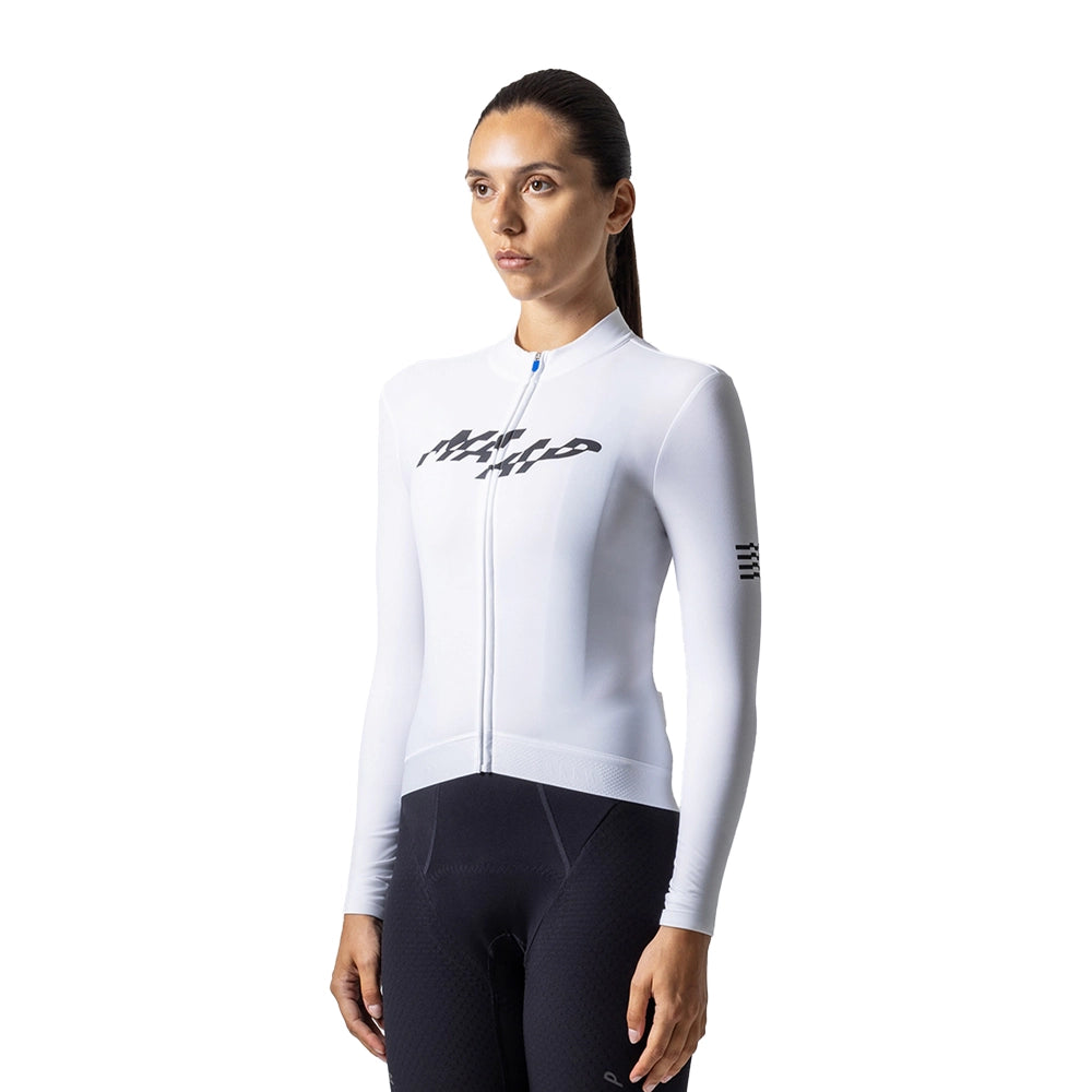 MAAP Fragment Thermal LS Women Jersey AW2023 - White-Women Long Sleeve Jerseys-