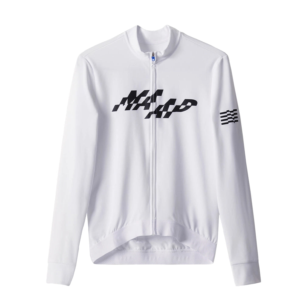 MAAP Fragment Thermal LS Jersey AW2023 - White-Long Sleeve Jerseys-