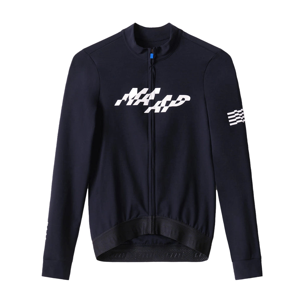 MAAP Fragment Thermal LS Jersey AW2023 - Black-Long Sleeve Jerseys-