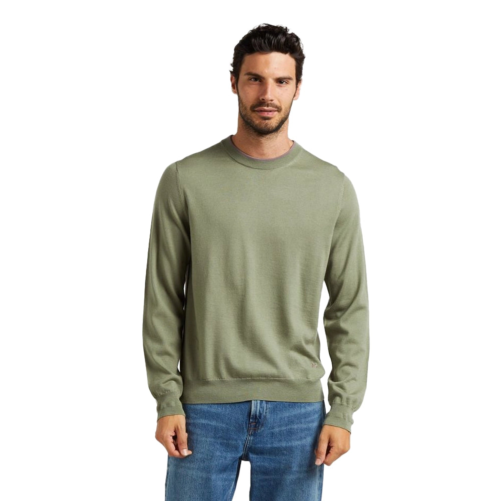 PAUL SMITH Pullover Crew Neck Sweater - Pea Green-Sweatshirts-