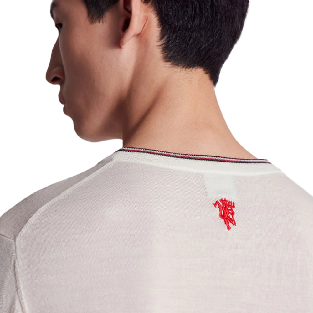 PAUL SMITH x Manchester United Merino Sweater - White-Sweatshirts-