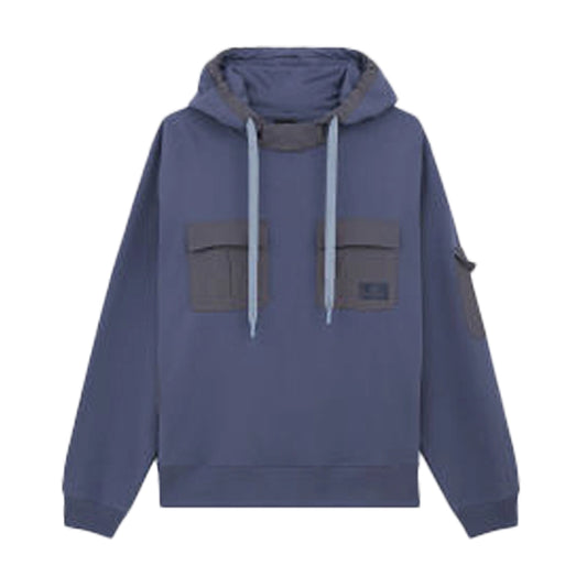 PAUL SMITH Multiple Pocket Hoodie - Blue-Sweatshirts-