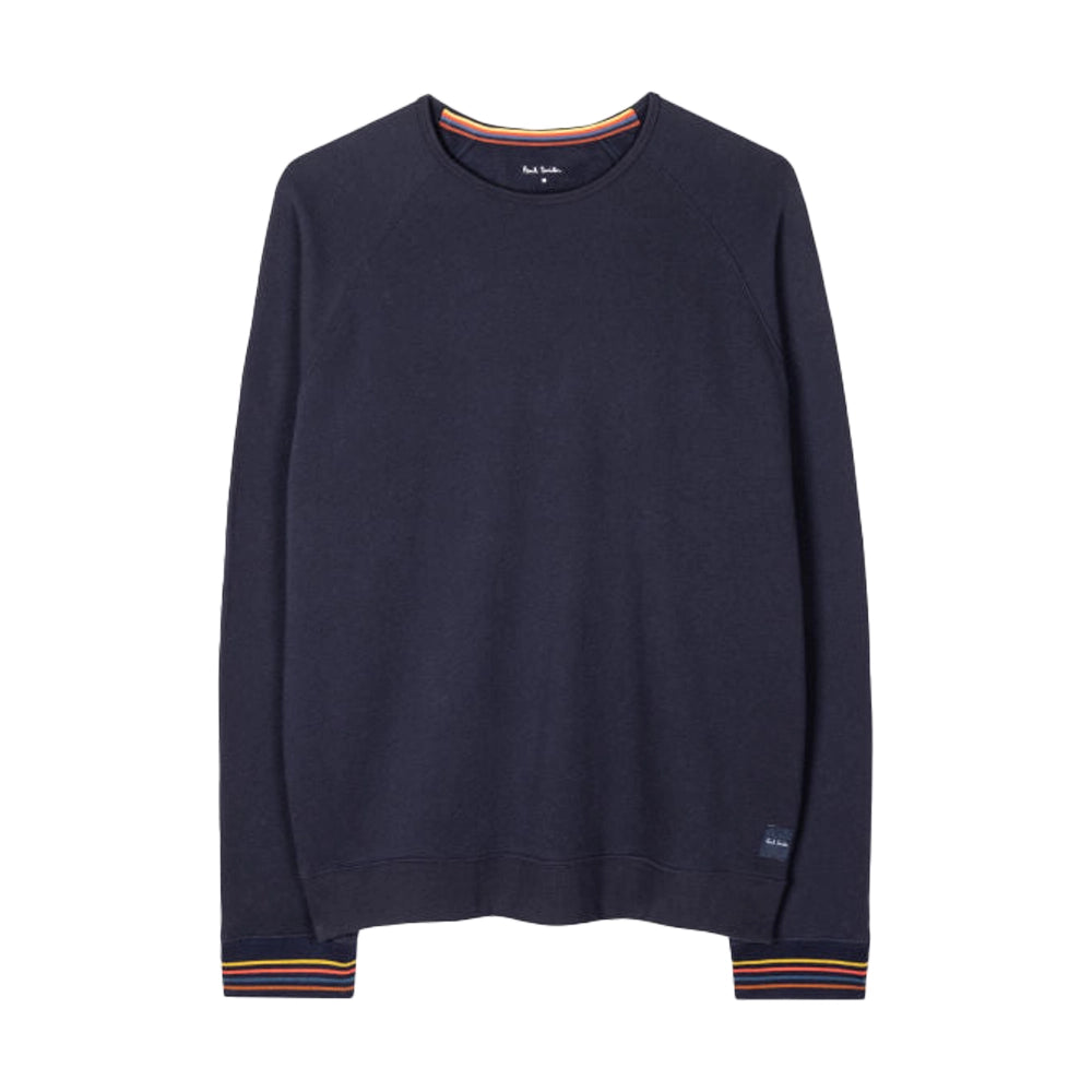 PAUL SMITH Artist Stripe Cuff LS Top - Navy-Sweatshirts-