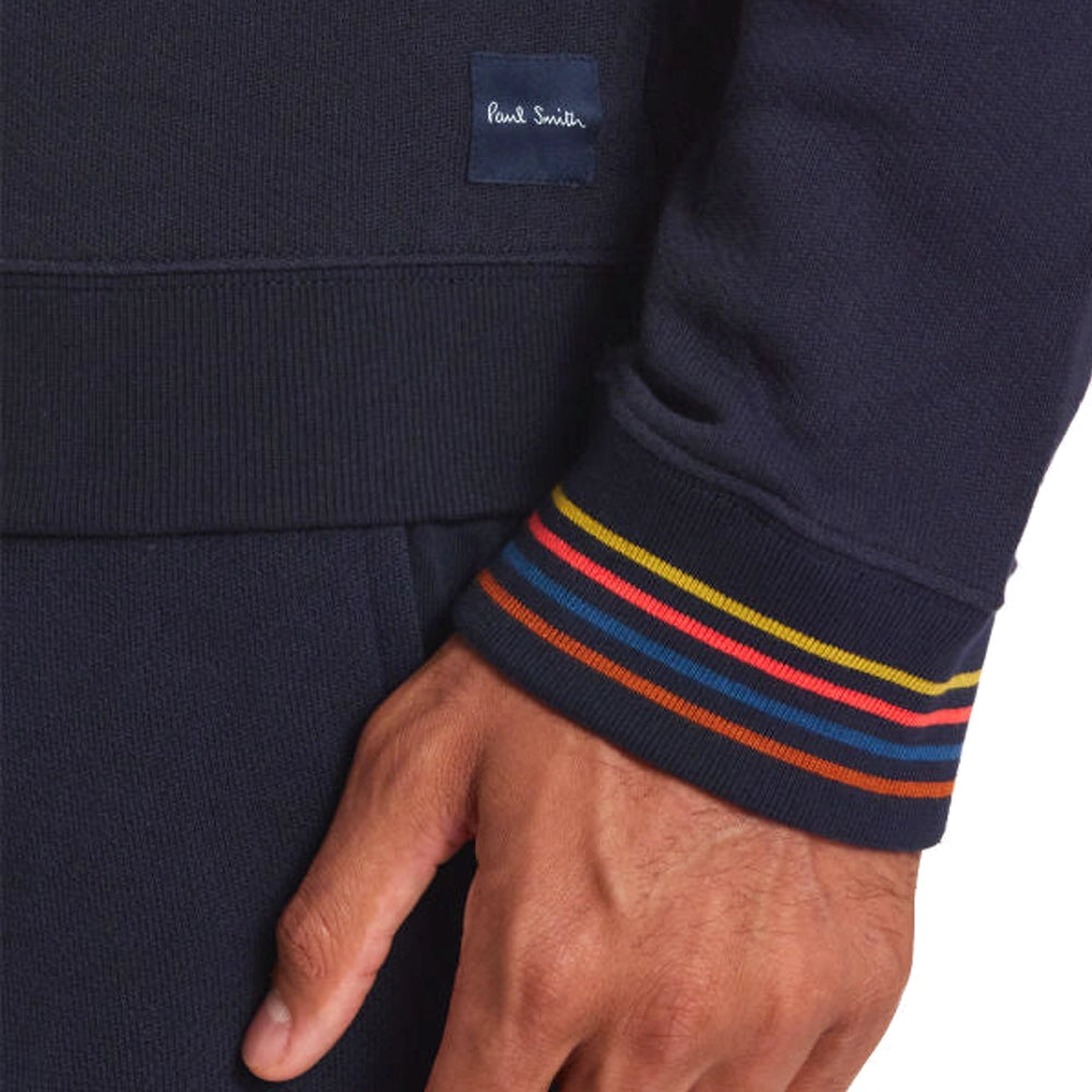 PAUL SMITH Artist Stripe Cuff LS Top - Navy-Sweatshirts-