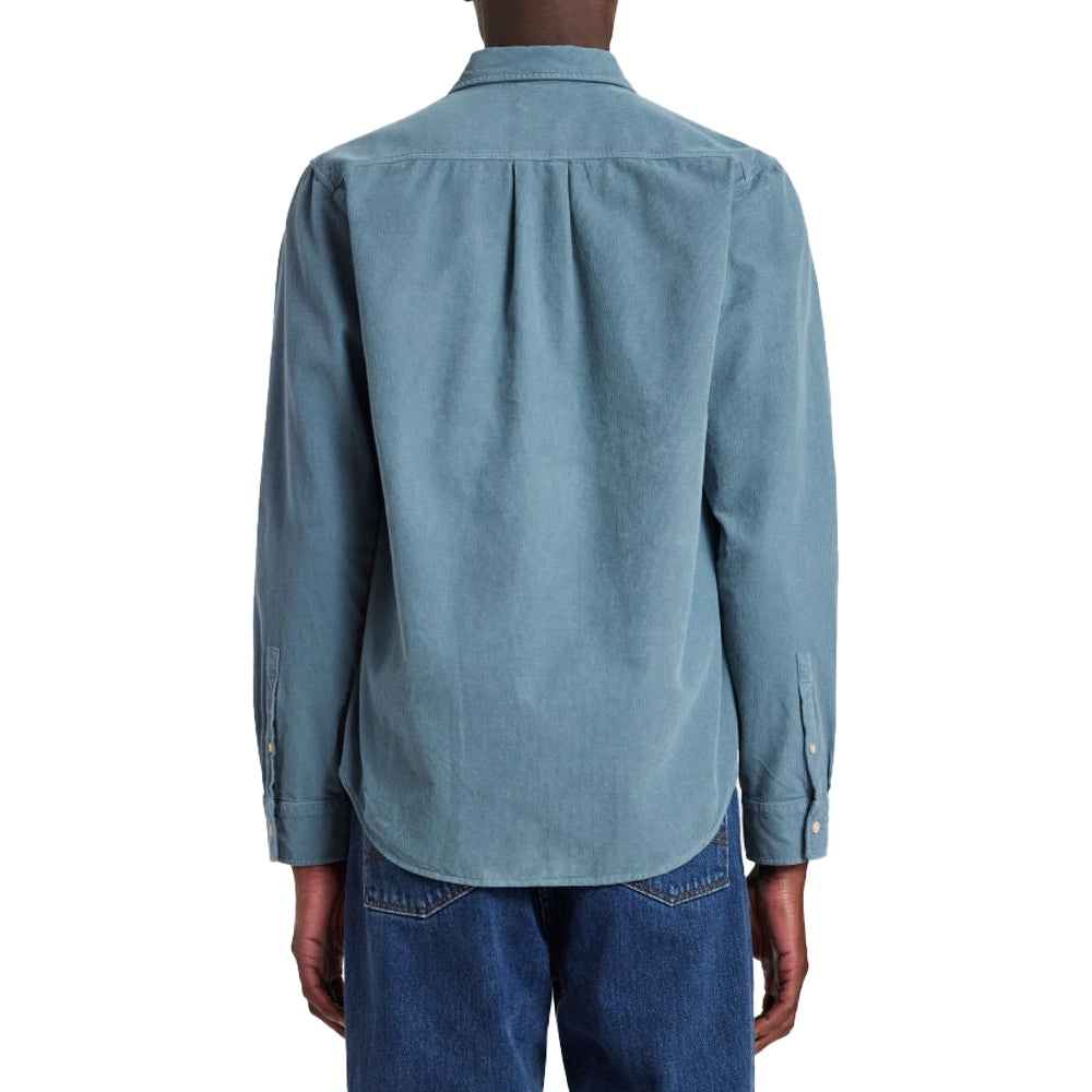 PAUL SMITH Corduroy Patch Pocket Shirt - Light Blue-T-Shirts-