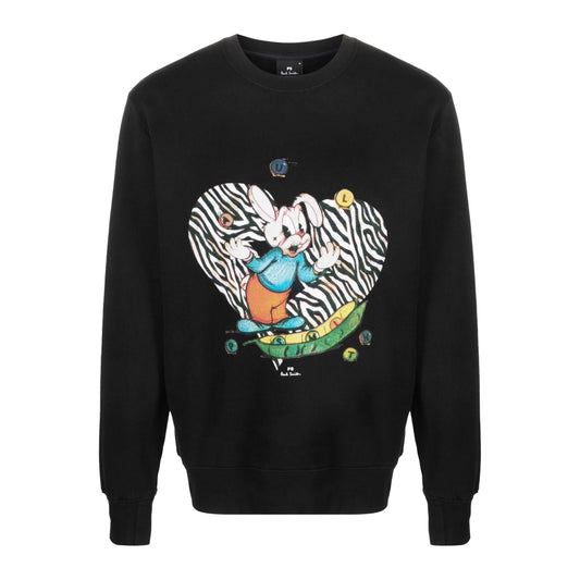 PAUL SMITH Juggling Bunny Sweatshirt - Black-Sweatshirts-