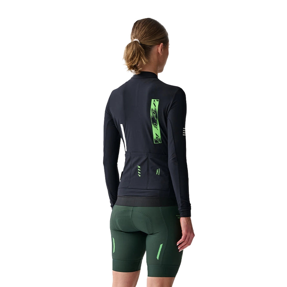 MAAP x Lifeplus Wahoo Team Women Thermal LS Jersey - Black-Women Long Sleeve Jerseys-