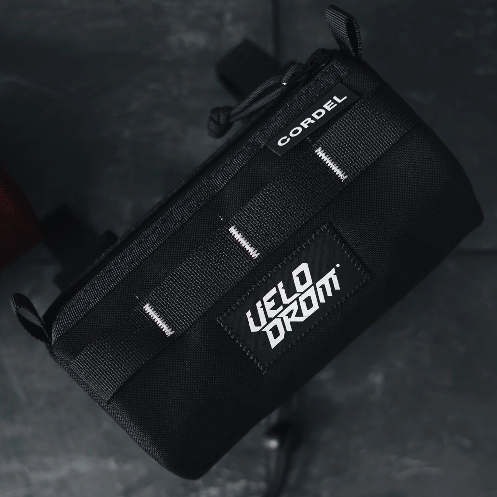 VELODROM Raceday by Cordel Durum Mini Handlebar Bag - Black-Handlebar Bags-95427401