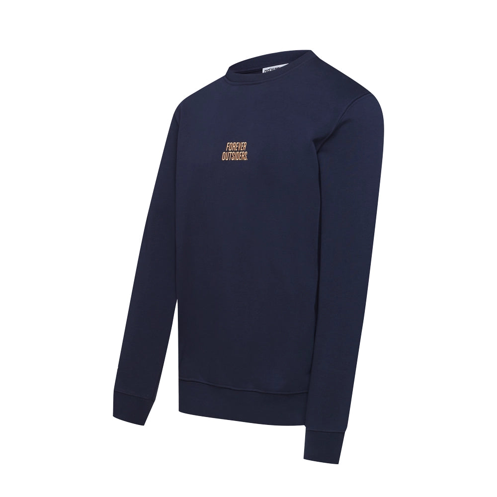 CAFE DU CYCLISTE Marlene Cotton Sweatshirt - Navy-Sweatshirts-