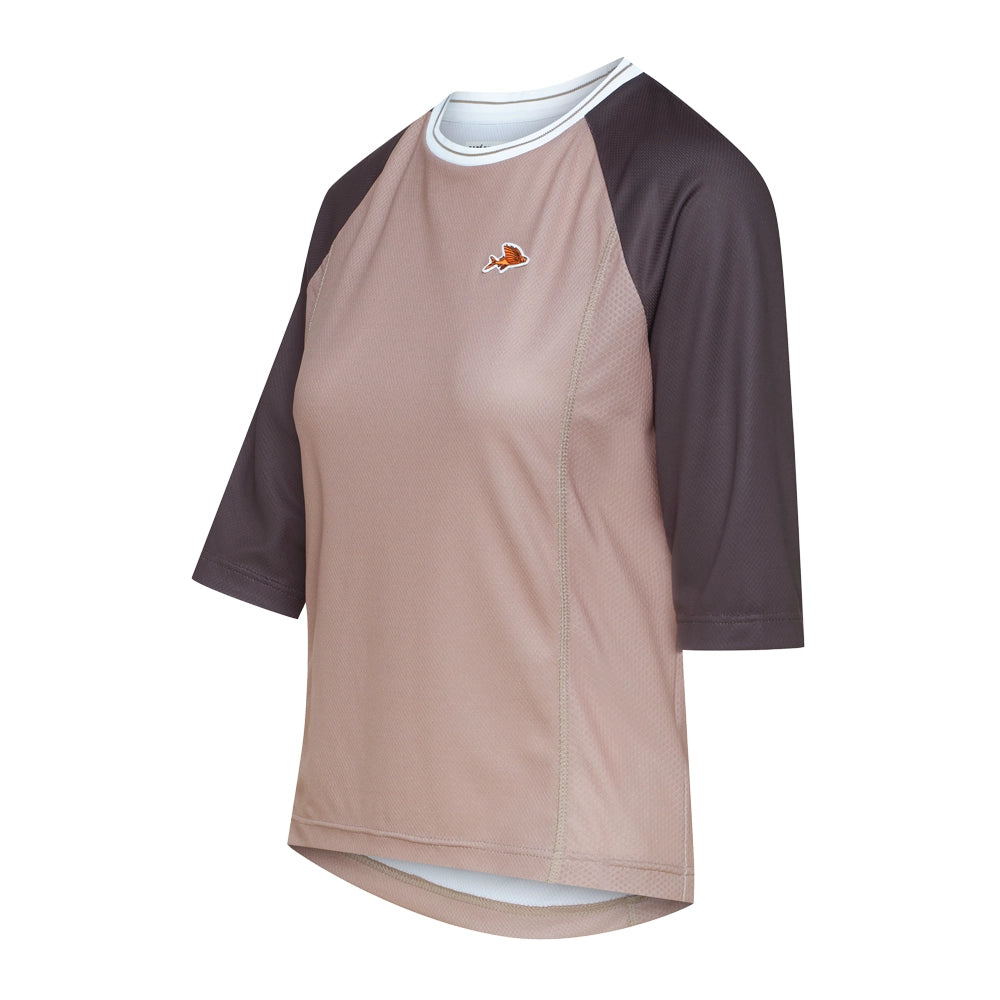 CAFE DU CYCLISTE Gravel Cycling Women Jersey Barbara - Oyster Grey-Women Jerseys-