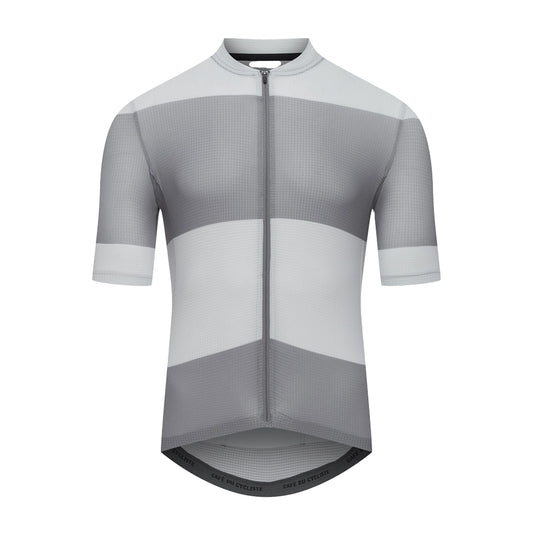 CAFE DU CYCLISTE Angeline Ultralight Cycling Jersey - Grey/White-Jerseys-