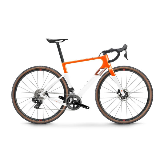 3T Exploro Racemax SRAM Rival AXS 2x12 700C Gravel Bike - Orange/White-Complete Gravel Bikes-