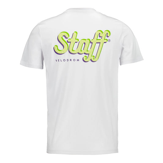 VELODROM Staff Tshirt - White/Bright Lime-T-Shirts-87821897