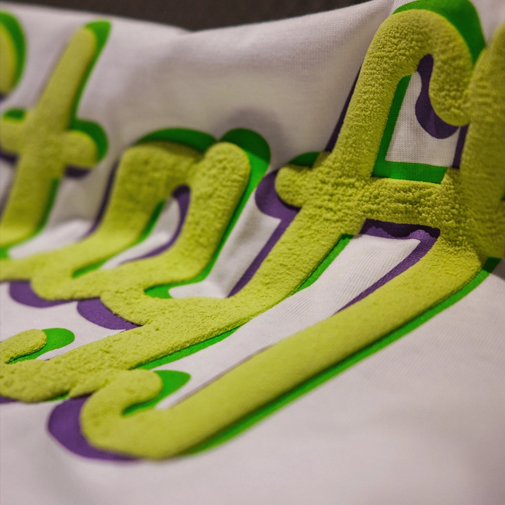 VELODROM Staff Tshirt - White/Bright Lime-T-Shirts-