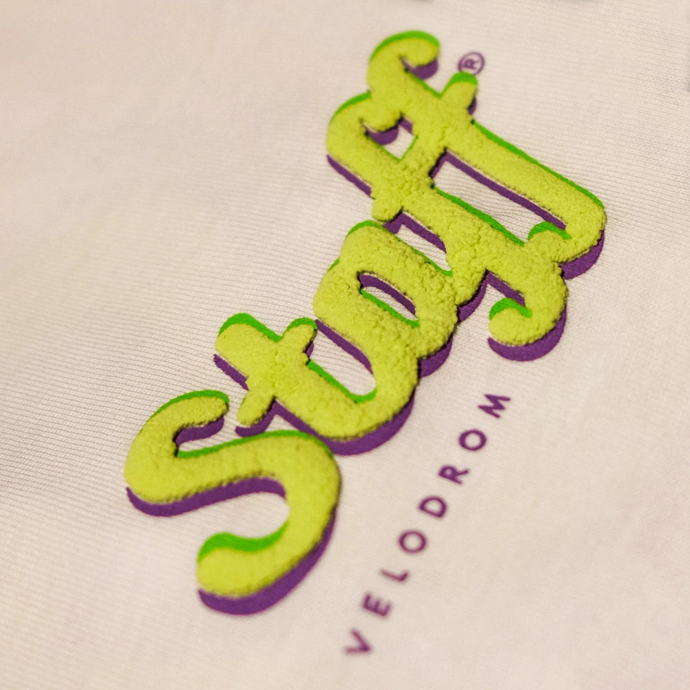 VELODROM Staff Tshirt - White/Bright Lime-T-Shirts-