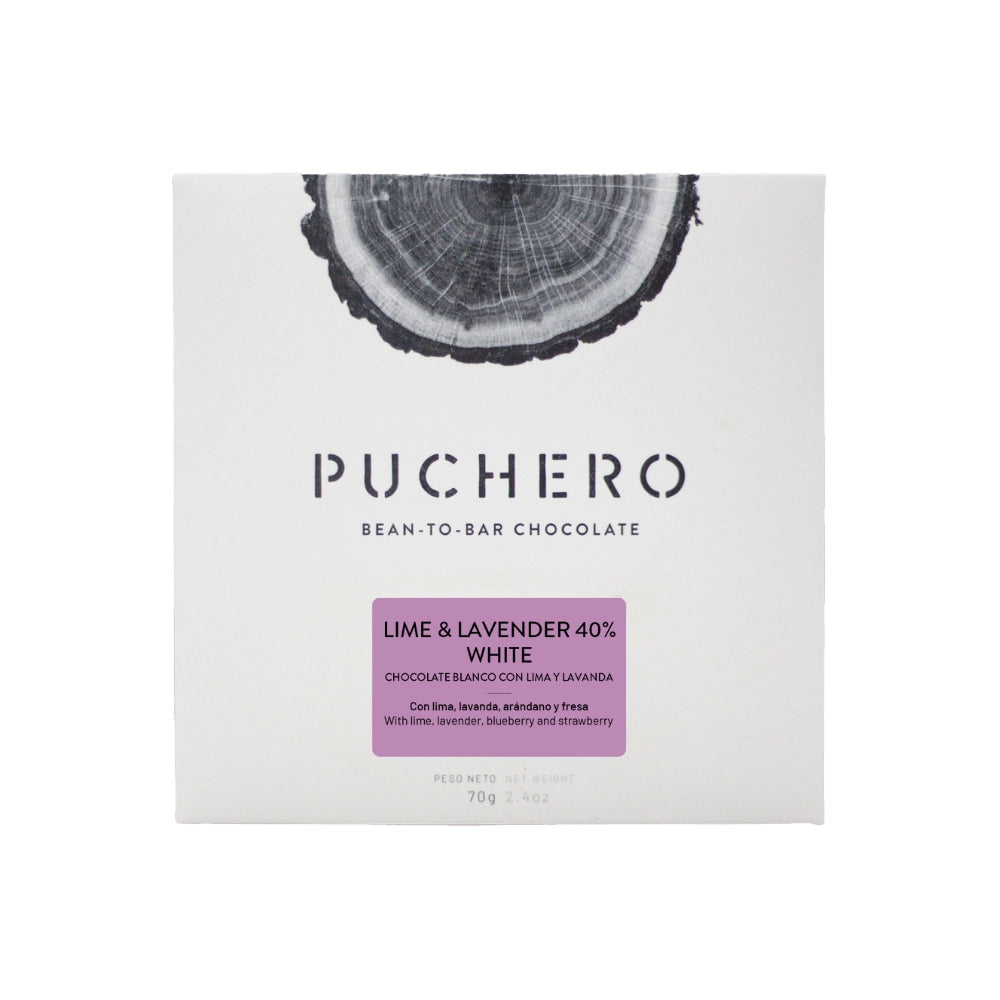 PUCHERO Bean To Bar Chocolate - Lime & Lavender 40% White-Food-22272841