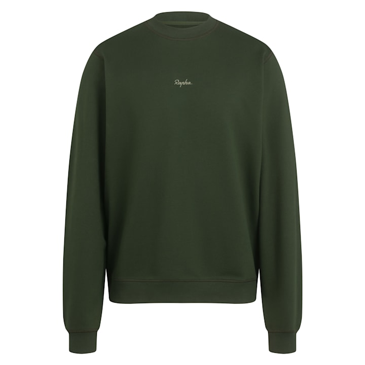 RAPHA Cotton Sweatshirt - KOG Deep Olive Green/Olive Green-Velodrom