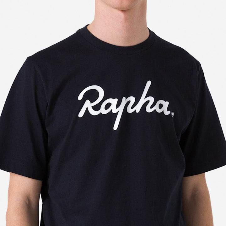 RAPHA Cotton T-Shirt Large Logo - BBK/Black White-Velodrom