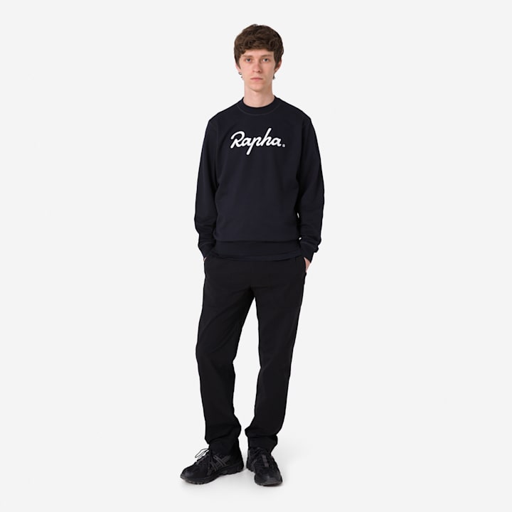 RAPHA Cotton Sweatshirt Large Logo - BBK/Black White-Velodrom