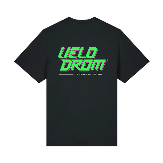 VELODROM RaceDay Tshirt SS24 - Black/Fluor Green-T-Shirts-64089161