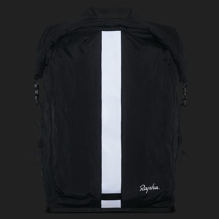 RAPHA Roll Top Backpack 30L - Black/Black-Velodrom