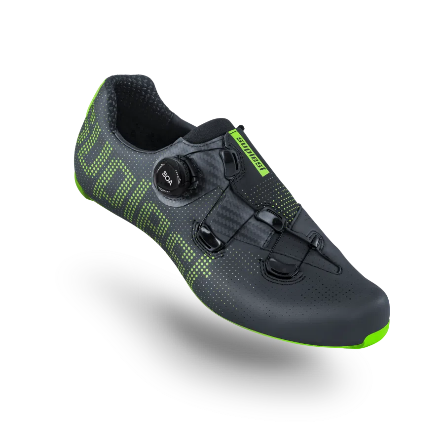 SUPLEST Road Cycling Shoes Performance - Black/Green-Road Cycling Shoes-