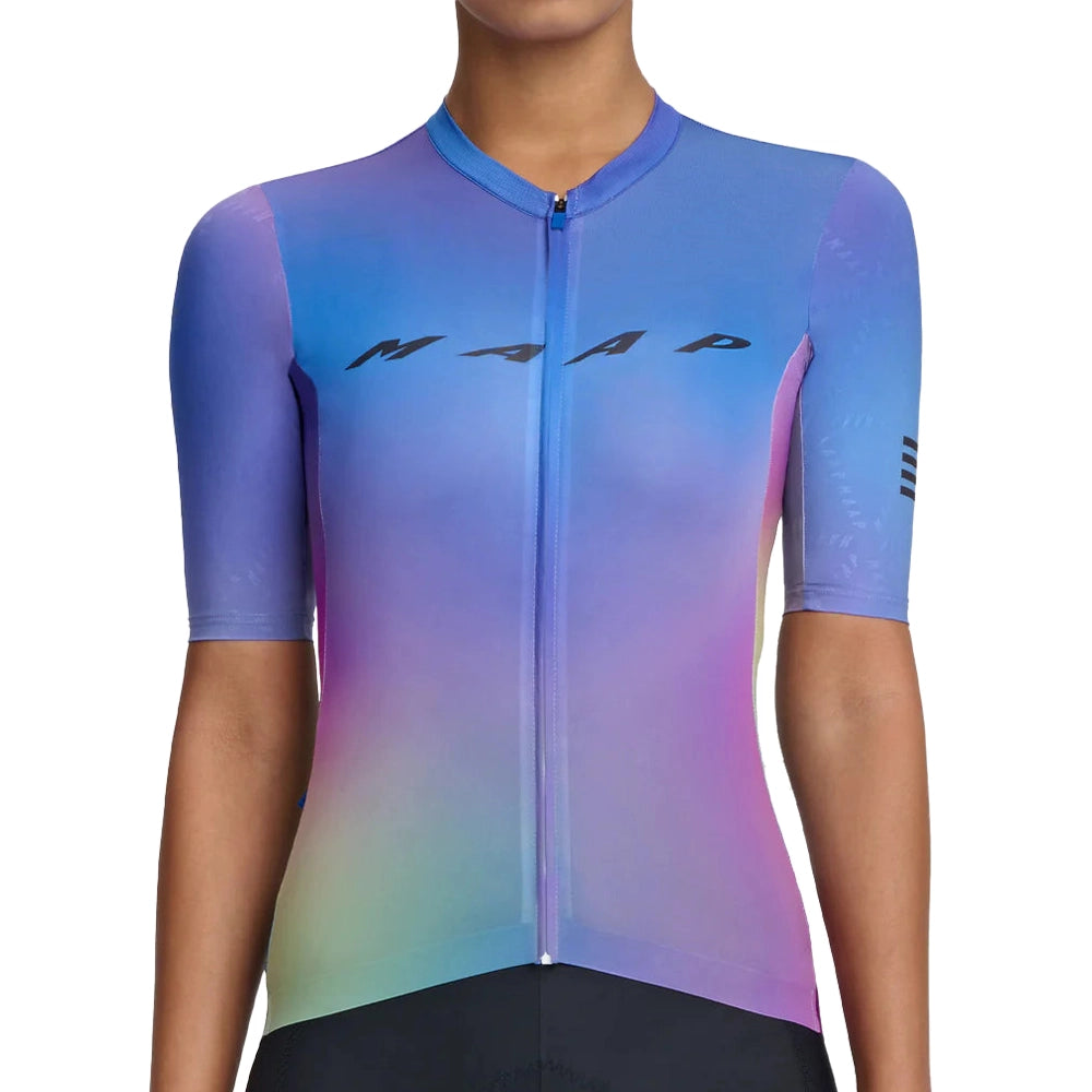 MAAP Women's Blurred Out Pro Hex Jersey 2.0 - Blue Mix-Women Jerseys-