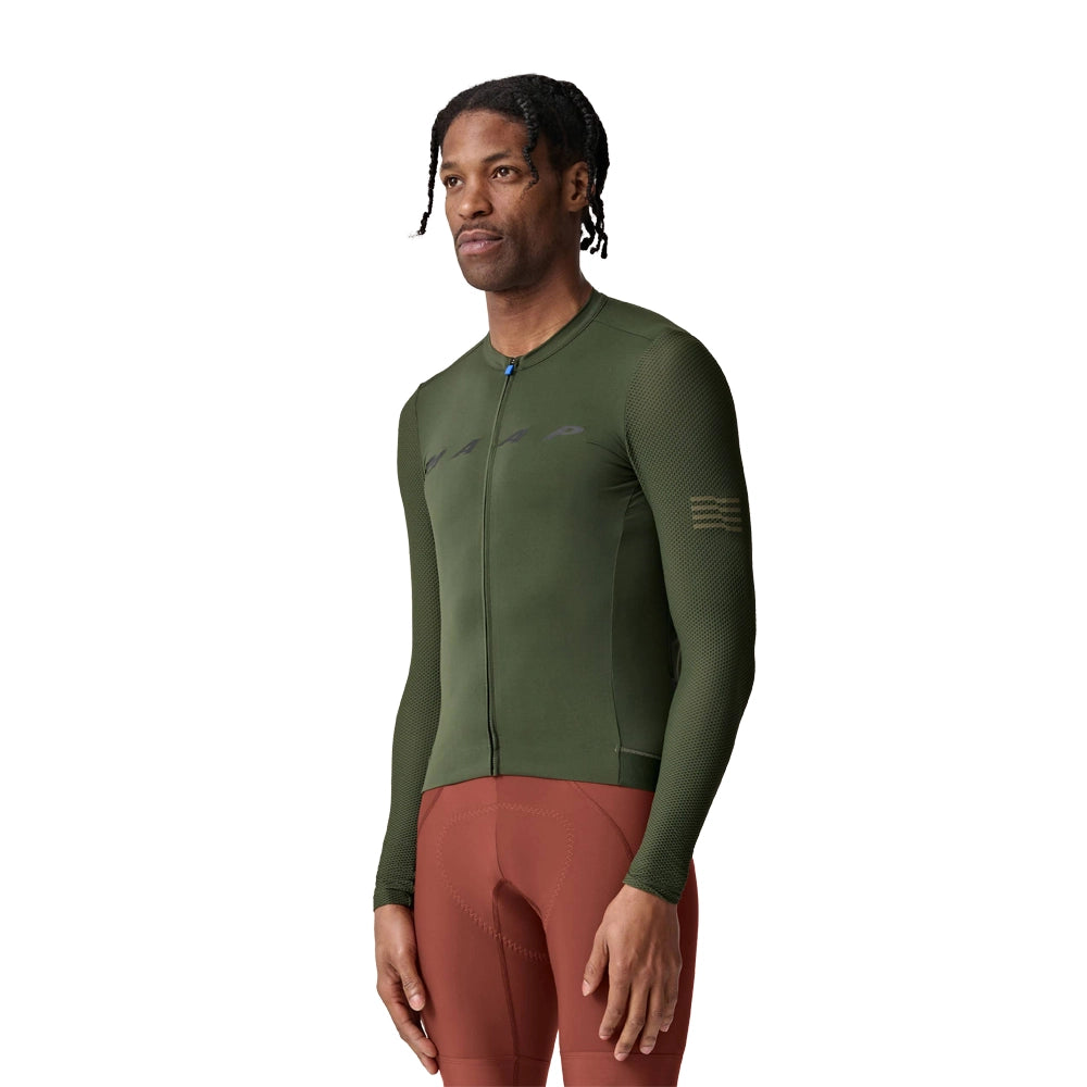 MAAP Evade Pro Base LS Jersey 2.0 AW2023 - Bronze Green-Long Sleeve Jerseys-