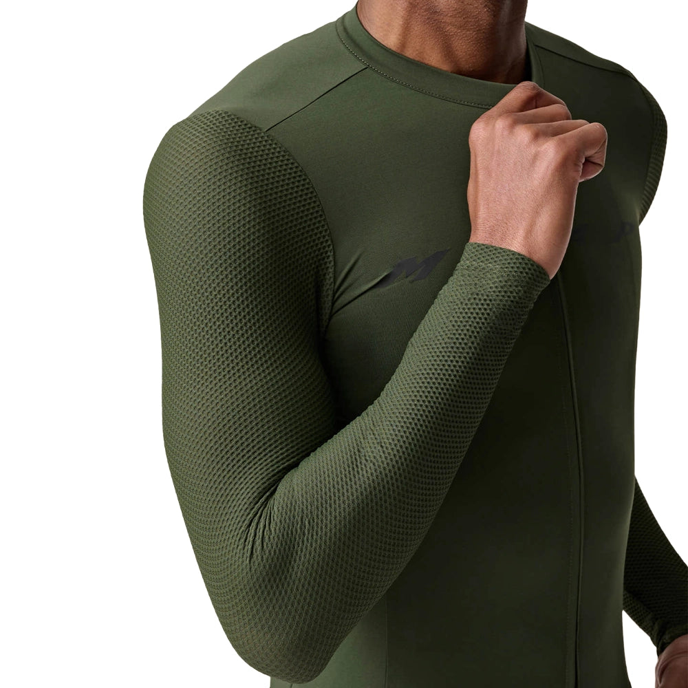 MAAP Evade Pro Base LS Jersey 2.0 AW2023 - Bronze Green-Long Sleeve Jerseys-