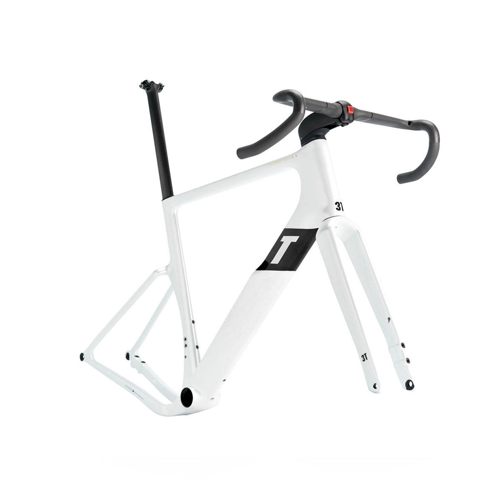 3T Exploro Racemax Italia Integrale Gravel Frameset - Bianco-Framesets-