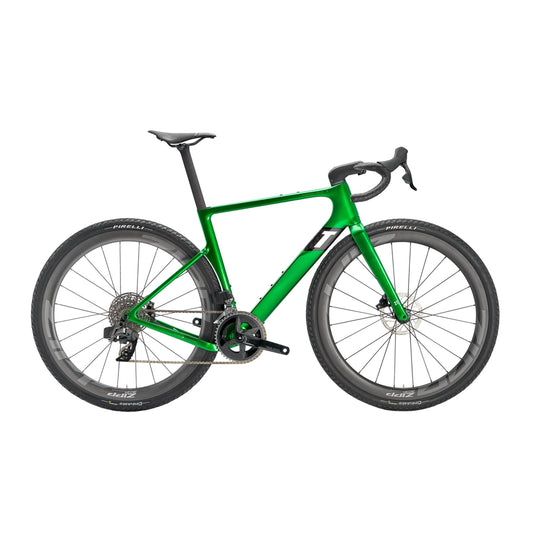 3T Exploro Racemax Italia Integrale Sram Rival AXS Zipp Complete Gravel Bike - Verde-Complete Gravel Bikes-