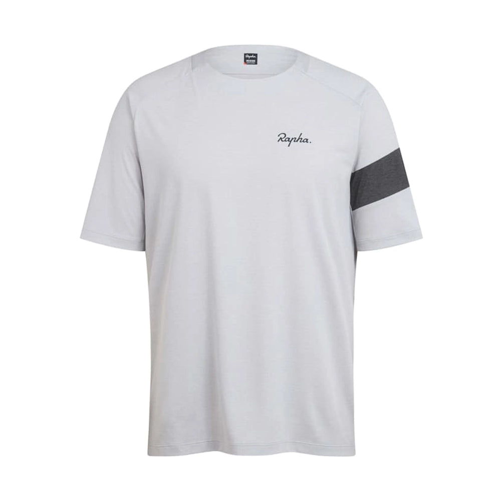 RAPHA Trail Technical Tshirt - MCA Light Grey/ Black – Velodrom CC