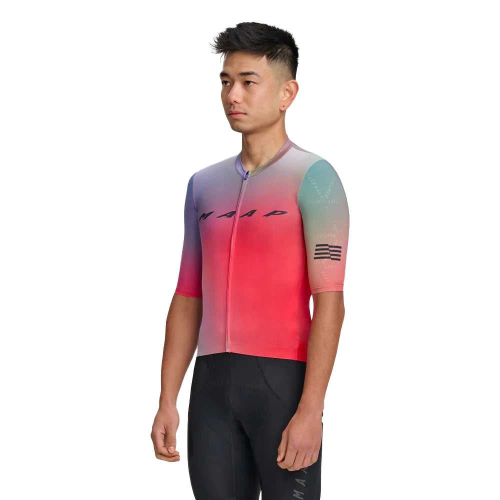 MAAP Blurred Out Pro Hex Jersey 2.0 - Red Mix-Jerseys-