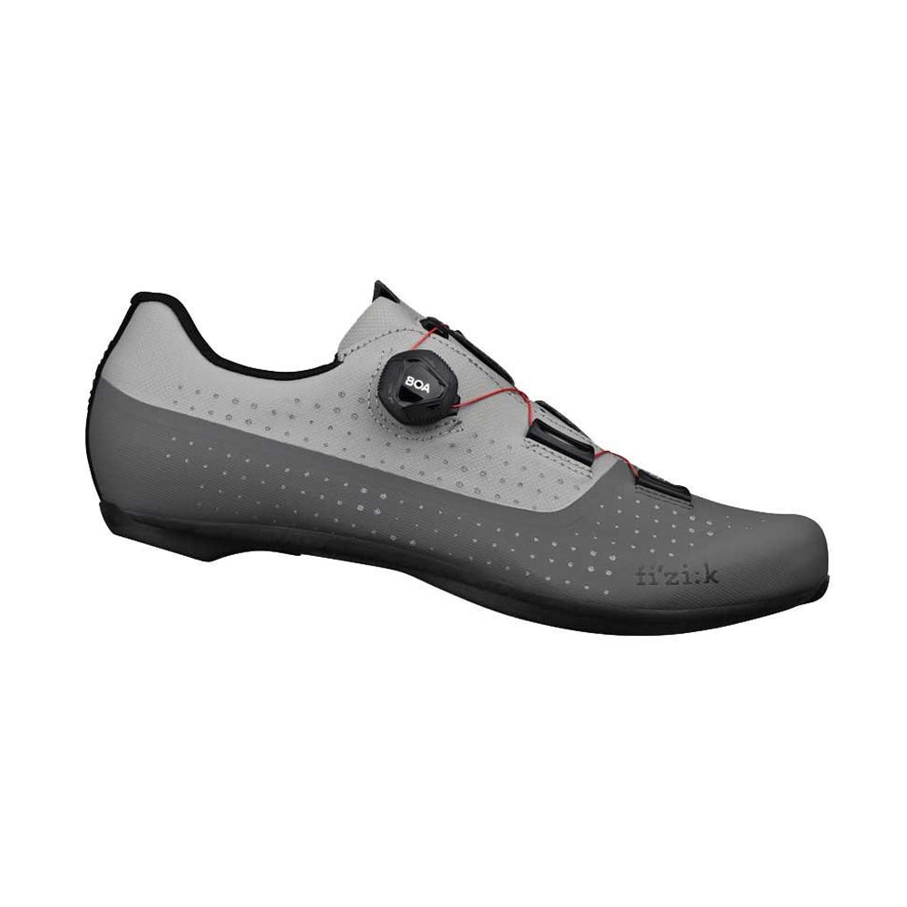 FIZIK TEMPO OVERCURVE R4 Cycling Shoes - Grey/Red-Road Cycling Shoes-8058364079257