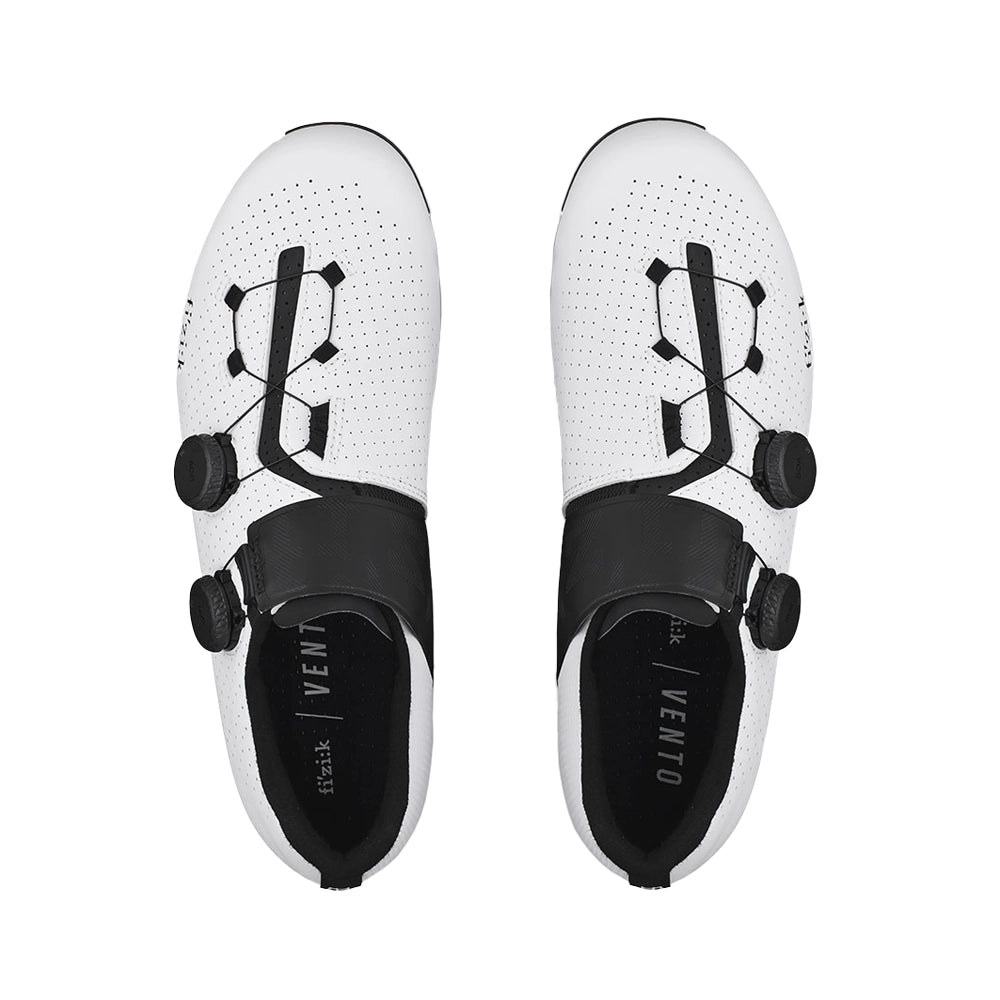 FIZIK VENTO INFINITO CARBON WIDE Cycling Shoes - White/Black-Road Cycling Shoes-