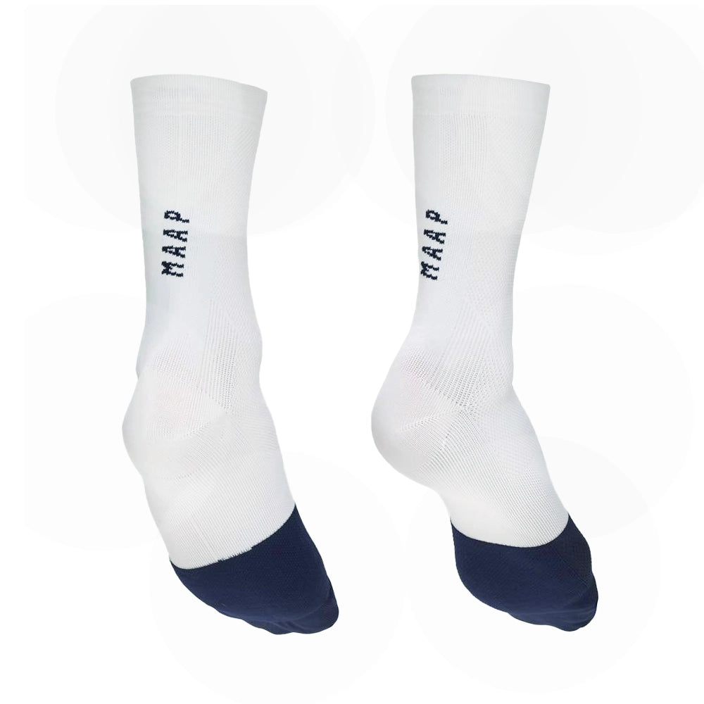 MAAP Division Socks - White/Blue-Cycling Socks-