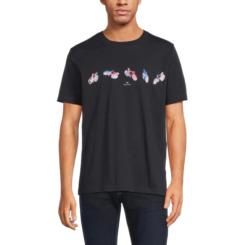 PAUL SMITH Tshirt SS Reg Fit Bikes - Very Dark Navy-T-Shirts-