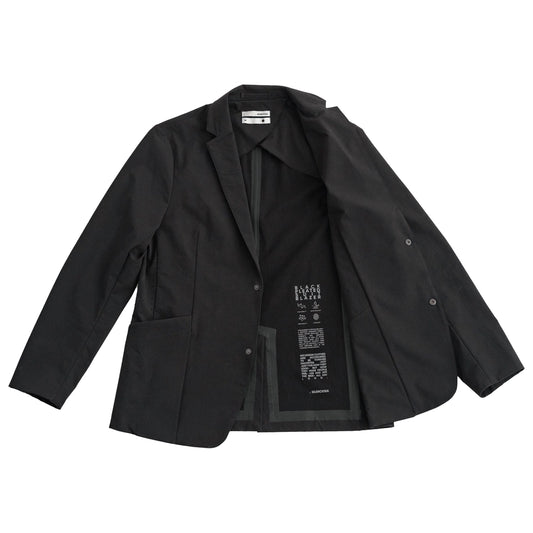 SILENCIOSA Suit Pleated Blazer - Black-Casual Jackets-